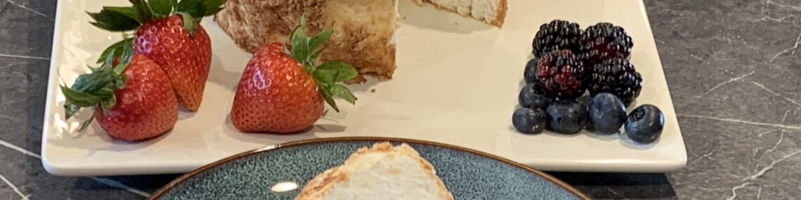 Image of sliced angel food cake